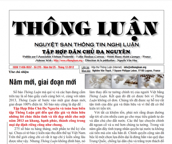 Thông Luận số 275-2012