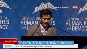 Con trai Mục sư Tôn ‘nói thay cha’ tại Thượng đỉnh Nhân quyền ở Geneva