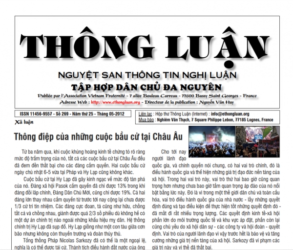 Thông Luận số 269-2012